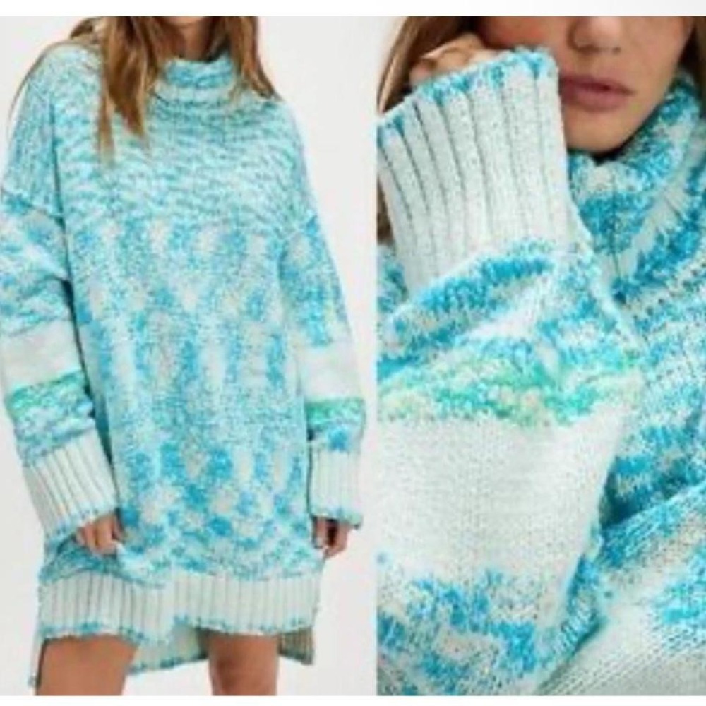 Free People Womens Winter Storm Tunic sweater oversized boho 90s preppy
